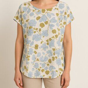 Joie XL Linen Floral Blouse NWT